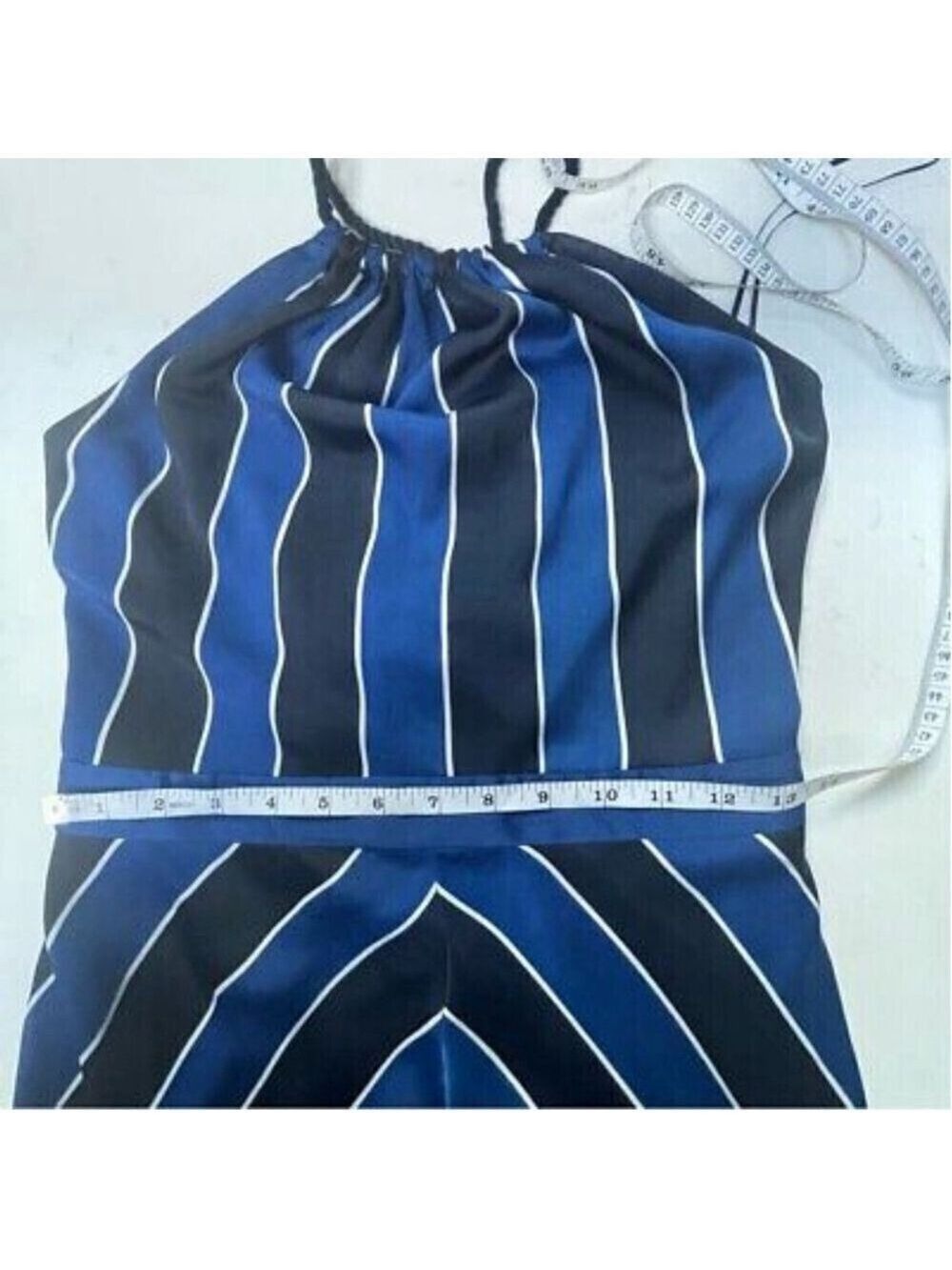 Guess Nautical Sailor Striped Rope Maxi Dress Sz 6 Resortwear Coastal Geometric - Picture 5 of 15